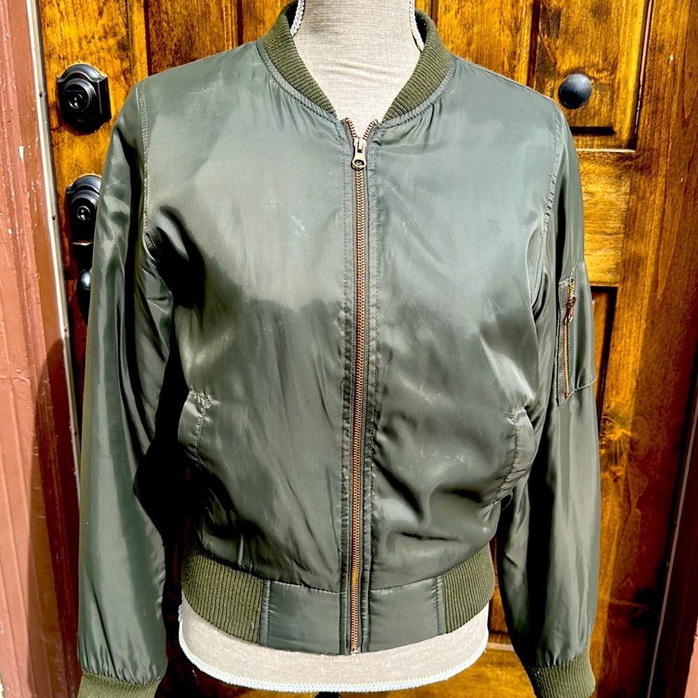 Green Bomber Jacket, M